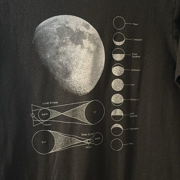 Old Navy moon phases graphic tee size medium - Picture 2 of 5